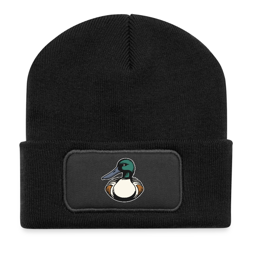 Beanie recyclé à patch - noir
