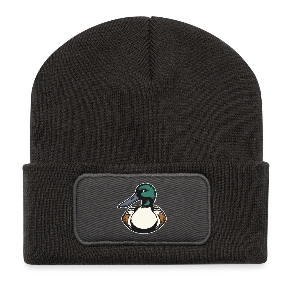 Beanie recyclé à patch - charbon