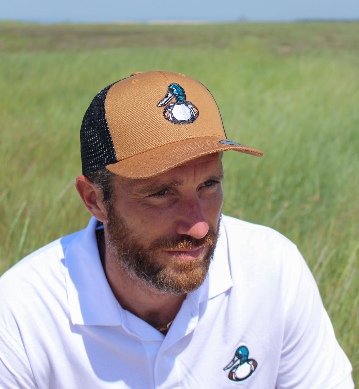 Casquette Trucker caramel brodée 🦆 - BDM 